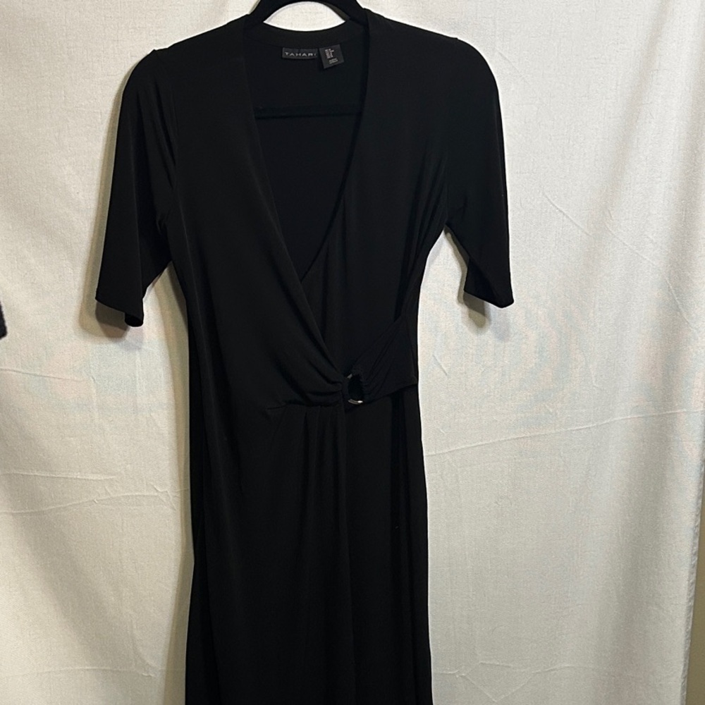 Tahari Black Wrap Dress
